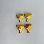 پک پایه ظروف طلایی 4 تایی
