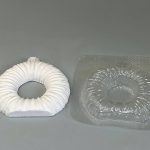 قالب طلقی گلدان دونات چروک 17 سانت (pvc)