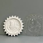 قالب طلقی دیوارکوب ماه و خورشید 27.5 سانت ( pvc)